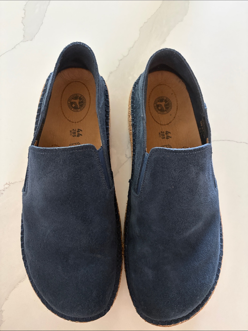 Birkenstock Navy Suede Slip-On Loafers